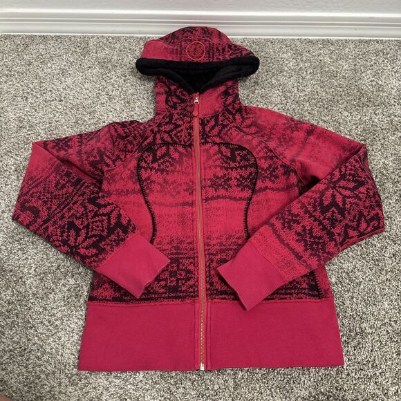lululemon athletica Tops - Lululemon Scuba Hoodie Special Edition Snowflake Full Zip Jacket Fleece Size 8